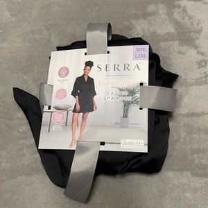 Serra Black Satin Robe for Women- XL